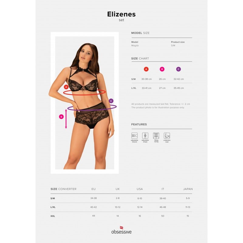 Elizenes 2-piece lingerie set - Sexy set for cross-dressers