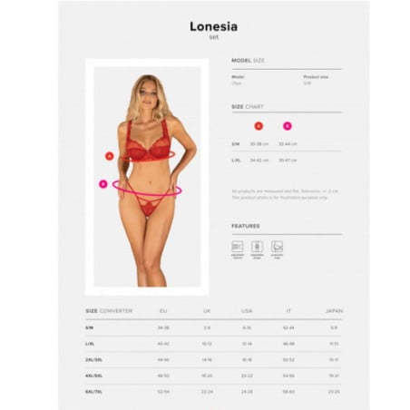 Ensemble Lonesia - Ensemble lingerie sexy pour travestis Ensemble Lonesia - Ensemble lingerie sexy pour travestis