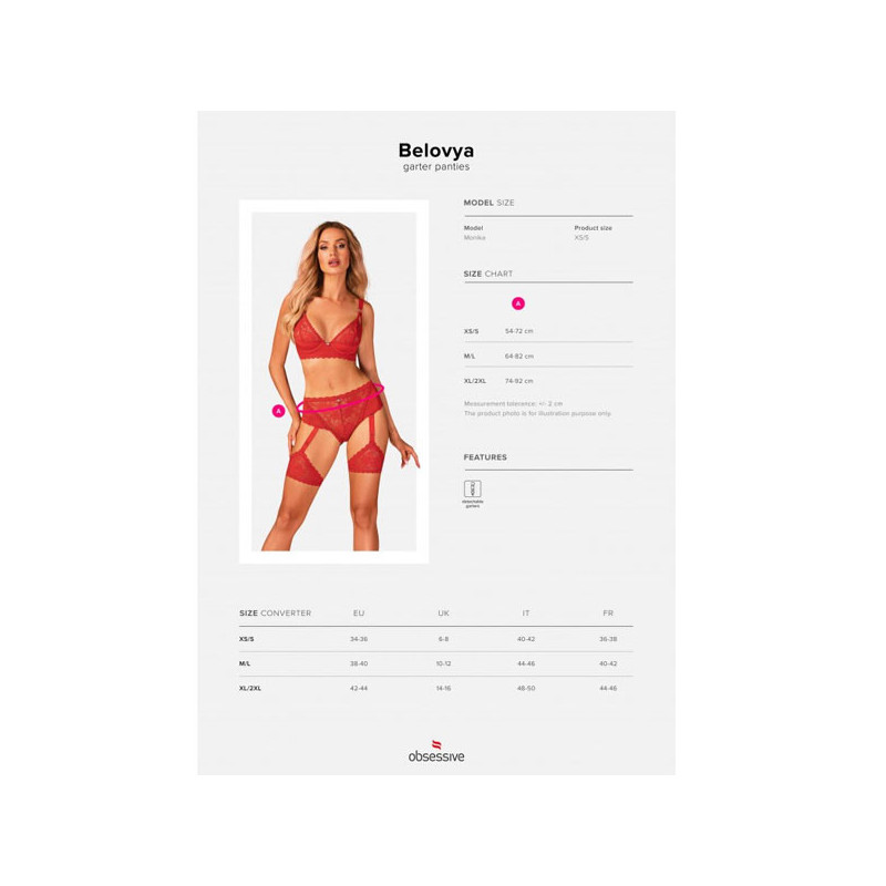 Culotte jarretière Belovya - Portes-jarretelles pour travestis