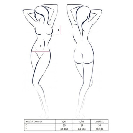 Corsage et Tanga Hagar - Corsets pour travestis Corsage et Tanga Hagar - Corsets pour travestis