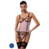 Guêpière et String Rose Hera - Guêpière et String Rose Hera -