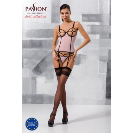 Hera Pink Suspender and Thong - Corsets