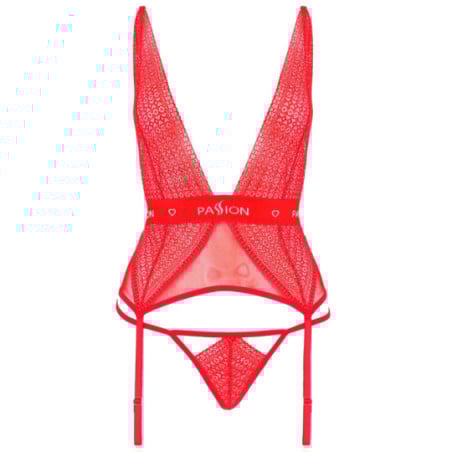 Guêpière et String Rouge Mirajane -