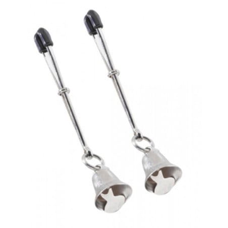 Nipple clamps with bells - Nipple clamps for cross-dressers Nipple clamps with bells - Nipple clamps for cross-dressers