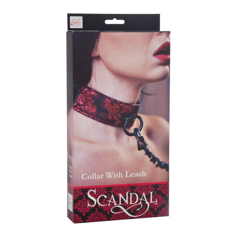 Scandal collar and lead - BDSM necklaces for crossdressers