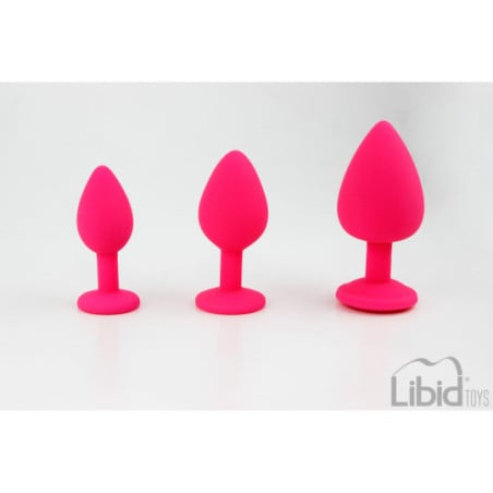 Set of 3 Joyas pink plugs - Jewelry plugs for cross-dressers Set of 3 Joyas pink plugs - Jewelry plugs for cross-dressers