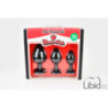 Set de 3 plugs Anals noirs Joyas - Plugs bijoux pour travestis Set de 3 plugs Anals noirs Joyas - Plugs bijoux pour travestis