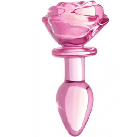 Pink Glass Anal Plug - Jewelry plugs for cross-dressers