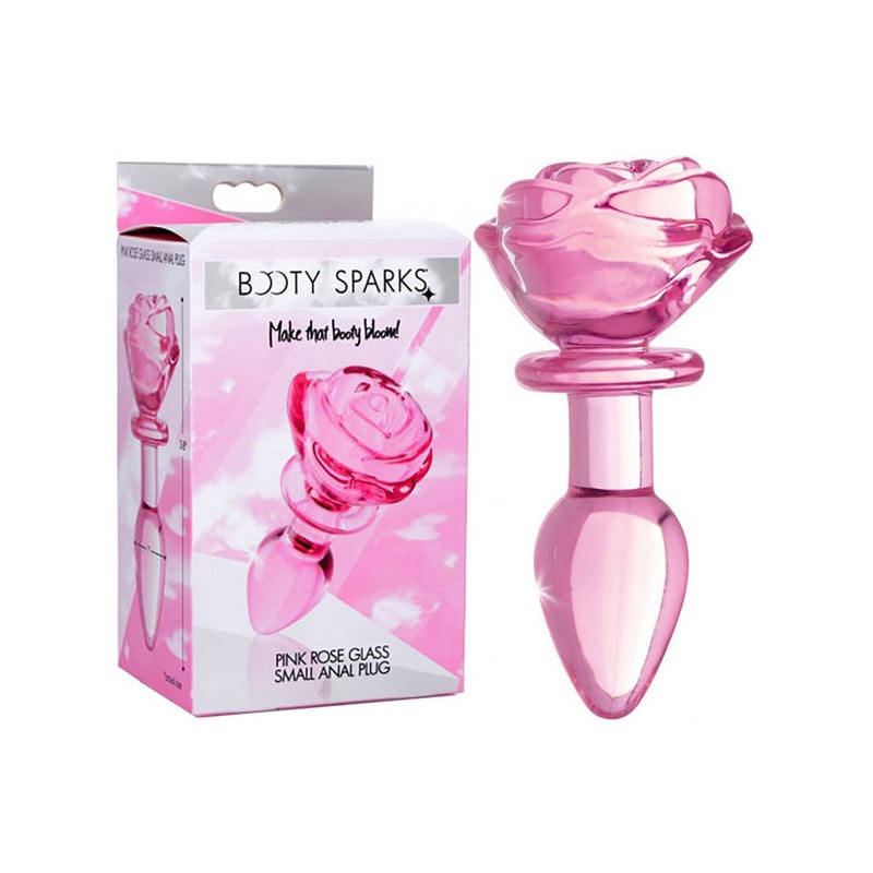 Pink Glass Anal Plug - Jewelry plugs for cross-dressers