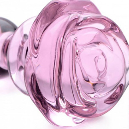 Pink Glass Anal Plug - Jewelry plugs for cross-dressers