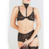 Underwired Removable Chocker Bra With Feline Print - Sexy bras Underwired Removable Chocker Bra With Feline Print - Sexy bras
