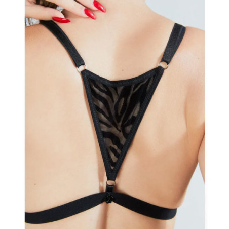 Strapless Triangle Bra With Zebra Print - Sexy bras