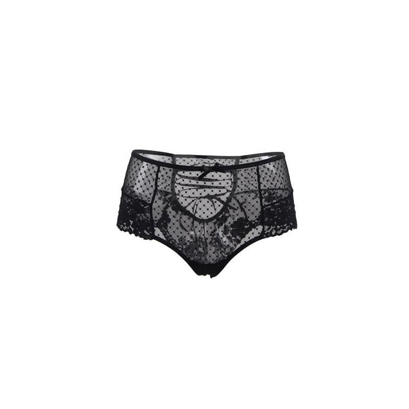 Tanga noir Taille haute - Culottes / Strings