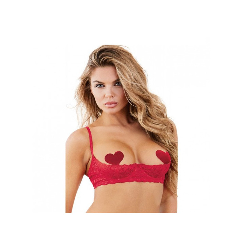 Red straightener for transvestite - Straightening breasts