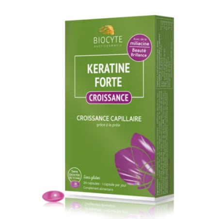 Kératine Forte Croissance (20 gélules) - Croissance des cheveux pour travestis