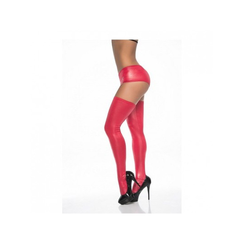 Red Vinyl Stockings - Tights & Stockings for cross-dressers