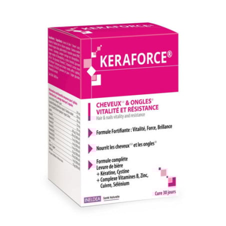Kéraforce Cheveux et ongles 90 gélules - Croissance des cheveux pour travestis Kéraforce Cheveux et ongles 90 gélules - Croissance des cheveux pour travestis