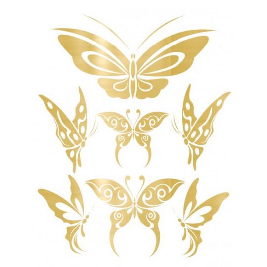 Temporary butterfly tattoo