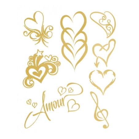Tatouage éphémère Coeur - Bijoux de corps pour travestis Tatouage éphémère Coeur - Bijoux de corps pour travestis