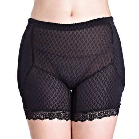 Fake hips black boxer shorts with lace - Hips pads