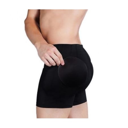 Boxer noir homme crossdresser - Fausses hanches