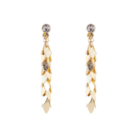 Gold leaf clip earrings - Clip earrings