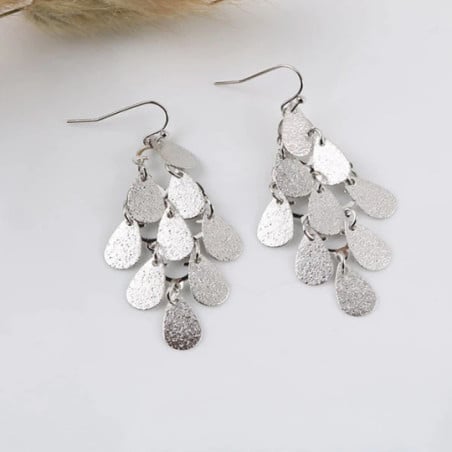 Silver earrings - Clip earrings