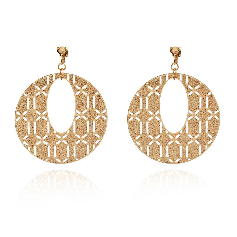 Golden hoop clips - Clip earrings