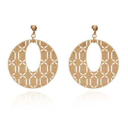 Gold plated hoop clip earrings - Clip earrings
