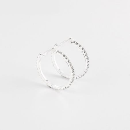 35mm Silver Plated Hoop Clip Earrings - Clip earrings