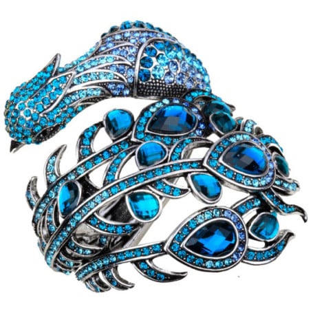 Extensible blue peacock bracelet - Stretch bracelets