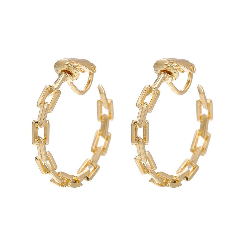 Boucles d'oreilles clips Chaine - Boucles d'oreilles à clips