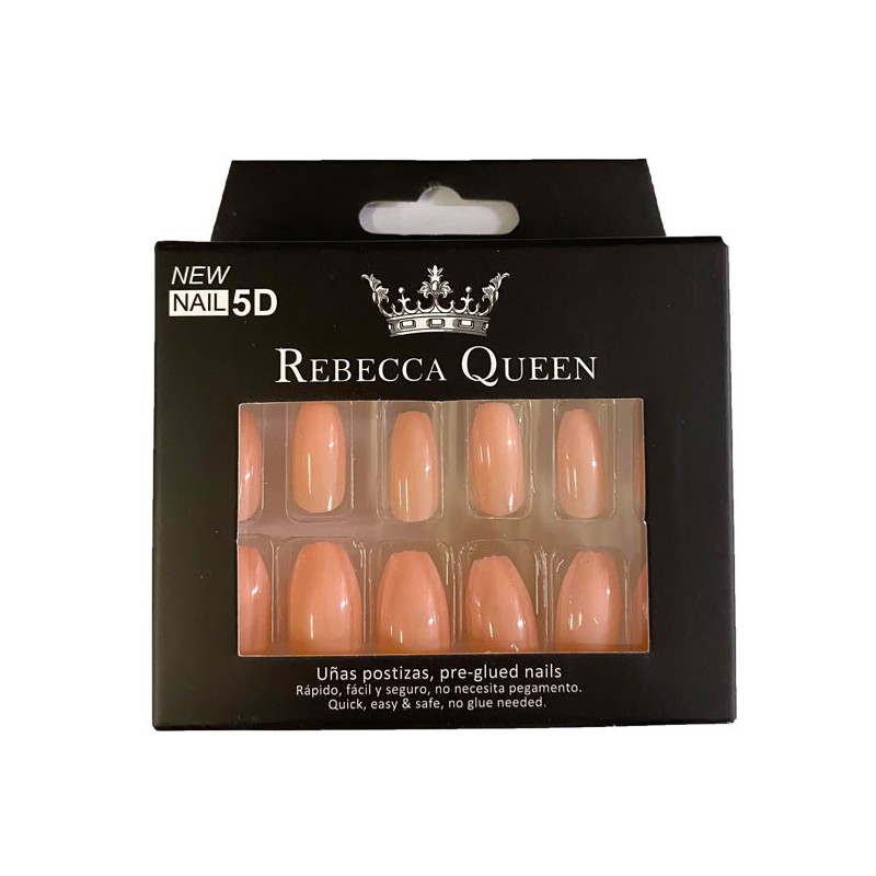 Fake Nail Stickers Pink Coral Rigazo EN
