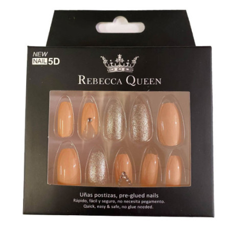 Faux ongles autocollants Fée Beige - Faux Ongles pour travestis Faux ongles autocollants Fée Beige - Faux Ongles pour travestis