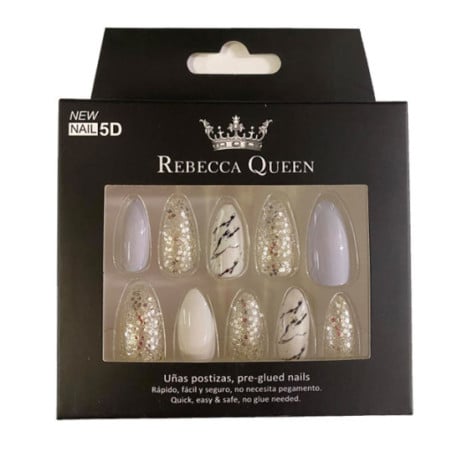 Faux ongles autocollants Blanc Glamour - Faux Ongles pour travestis Faux ongles autocollants Blanc Glamour - Faux Ongles pour travestis