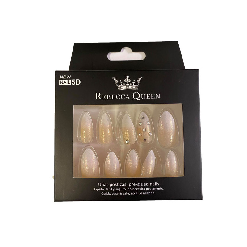 Fake Nail Stickers Fairy White Rigazo EN