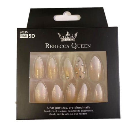 Faux ongles autocollants Blanc Fée - Faux Ongles pour travestis Faux ongles autocollants Blanc Fée - Faux Ongles pour travestis