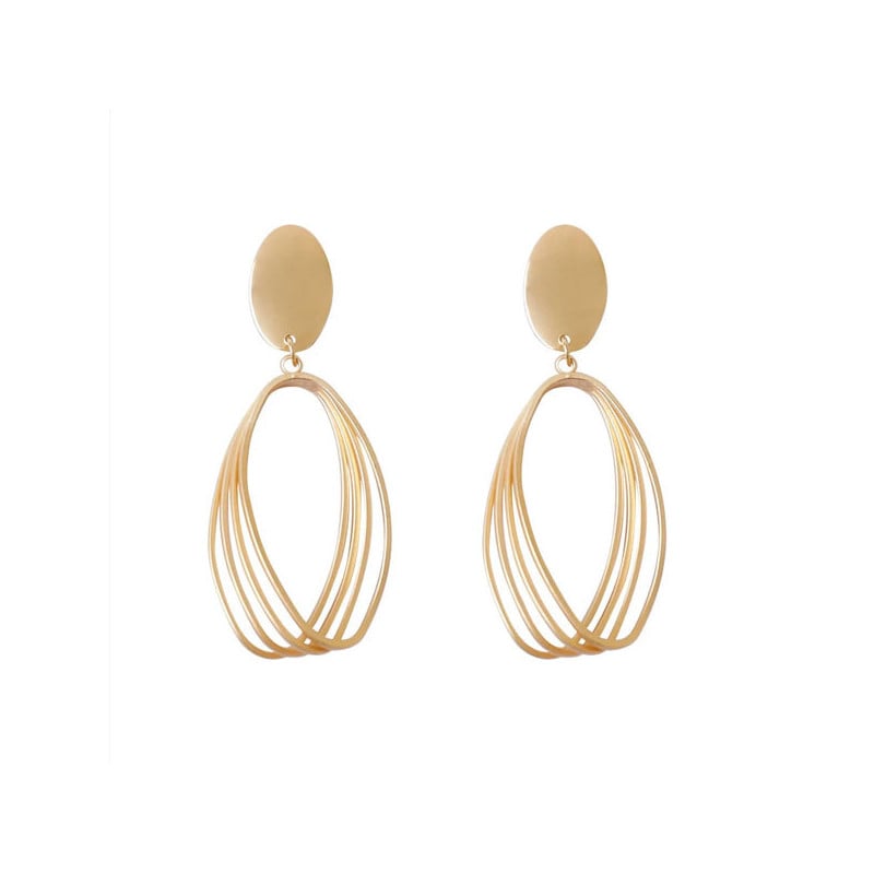 Boucle à clips ovales or - Boucles d'oreilles à clips