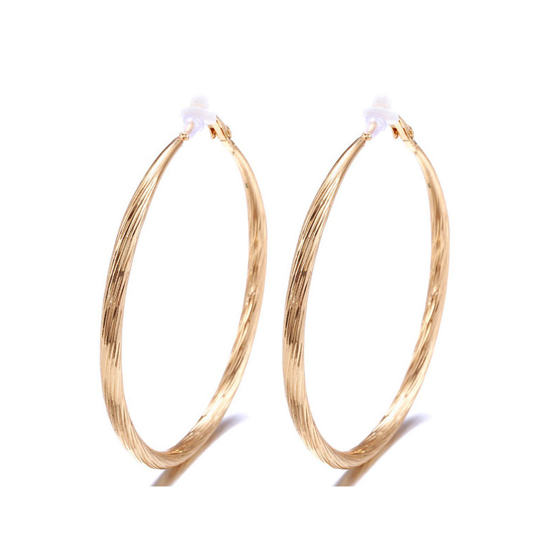 Twisted creole earrings - Clip earrings