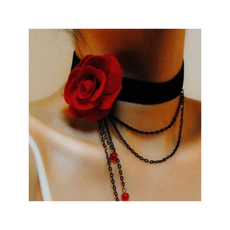 Crew neck with rose Rigazo