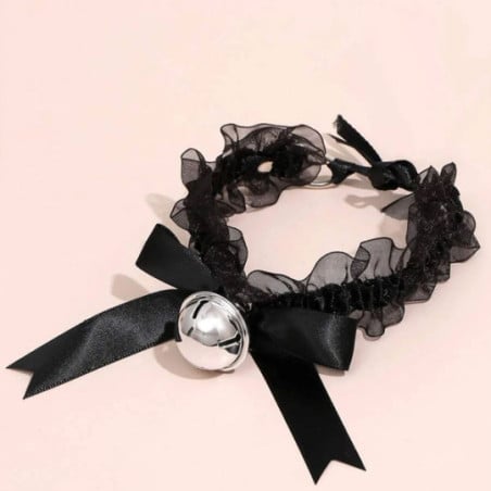 Lace choker with bow - Necklaces