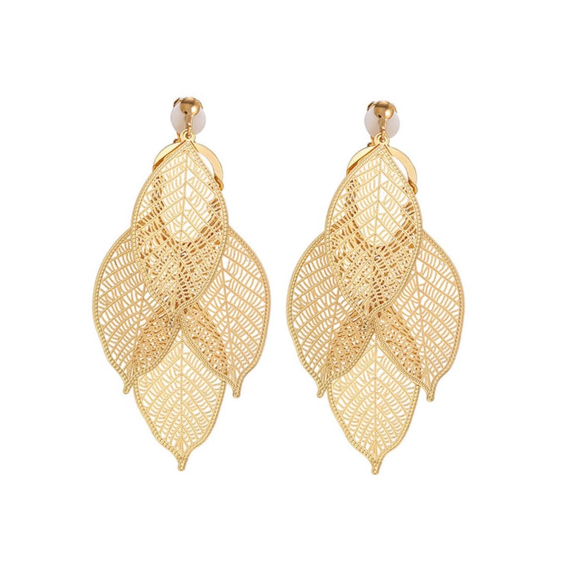 Leaf clip earrings - Clip earrings