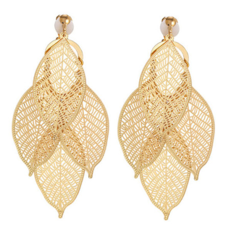 Leaf clip earrings - Clip earrings