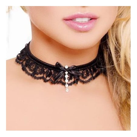 Collier Acilia Noir - Colliers pour travestis