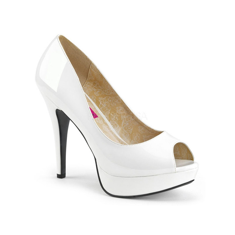 white chunky heels open toe