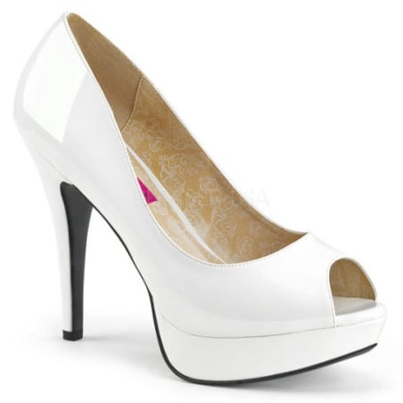 Chloé High White Open Toe Heels - Open hells and mules