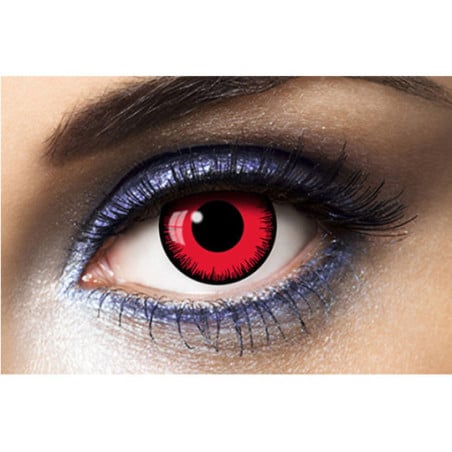 Lentilles Lunatic Red (1 an) - Lentilles de couleur pour travestis