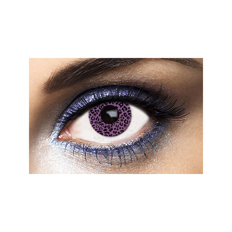 Lentilles Leopard Violet (1 an) - Lentilles de couleur pour travestis