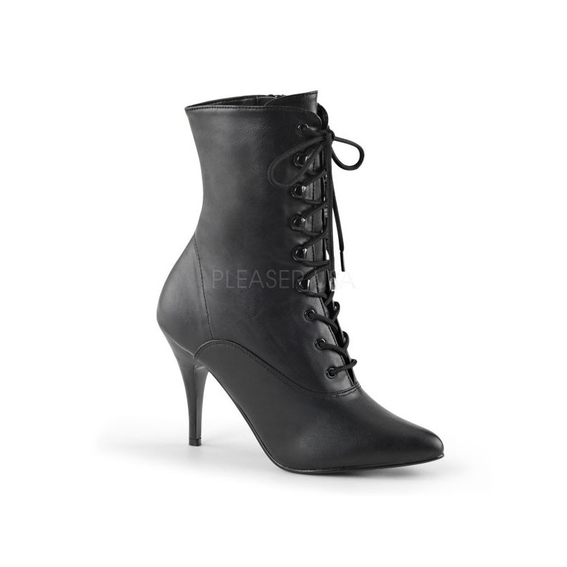 Bottines noires Vanity - Bottes grandes tailles pour travestis