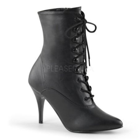 Bottines noires Vanity - Bottes grandes tailles pour travestis